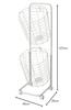 Yamazen 2-Tier Laundry Basket, White, RLB-2C(WH)