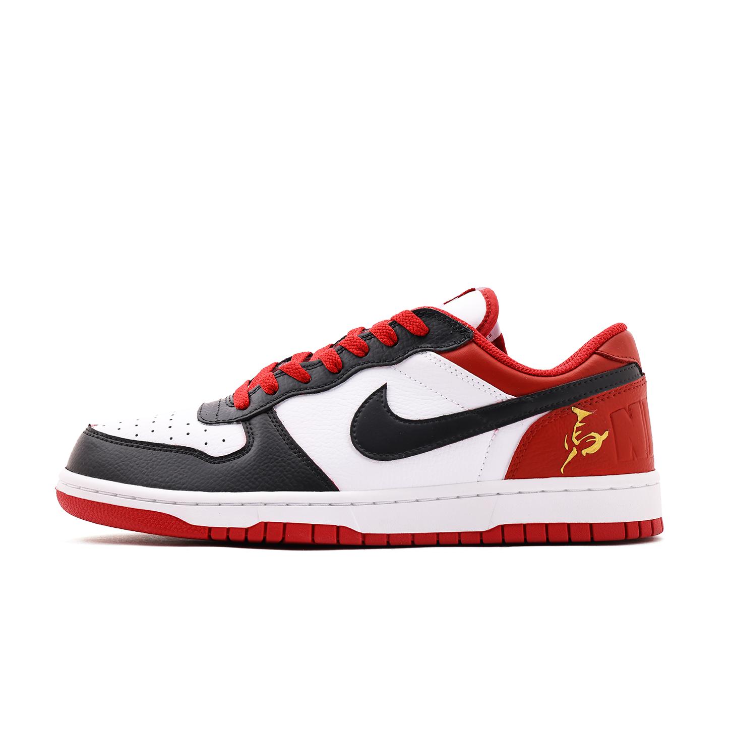 

Nike Big Wrapping, Wear Resistant And Non Slip Low top Skateboard Shoes Unisex Black Red 355152-150(Team59-) 44.5