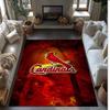 St Louis Baseball Printed Flannel Area Rug Non Slip Soft Polyester Floor Carpet Indoor Decor Mat for Bedroom Living Room Sofa