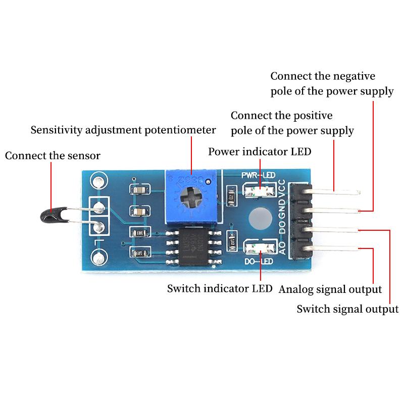 Stlxy 3/4 module thermal sensor module LINE thermistor temperature sensor DO digital output/temperature control switch