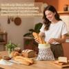 New Reusable Beeswax Bread Bags Cotton Fabric Beeswax Coated Bread Storage Bags Lock Closure 43*33cm Sourdough Bag Freezer Use