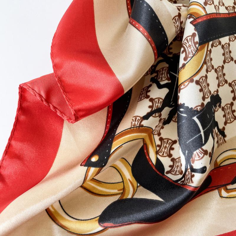 90 * 90 cm Vară Femei Nouă Eșarfă Mediu spre Lungă Şal Respirabil Protecție solară La modă Versatilă Premium Eșarfă de mătase