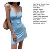 Cross Wrap V-Neck Waist Tight Women Dress Summer Floral Print Sling Bodycon Dress
