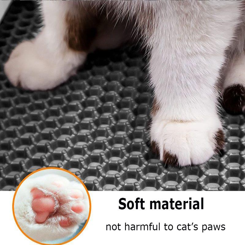 Cat Litter Mat Breathable Double Strainer Anti-flaking Absorbent Deodorant Anti-splash Cat Scratching Non-slip Cat Toilet Mat