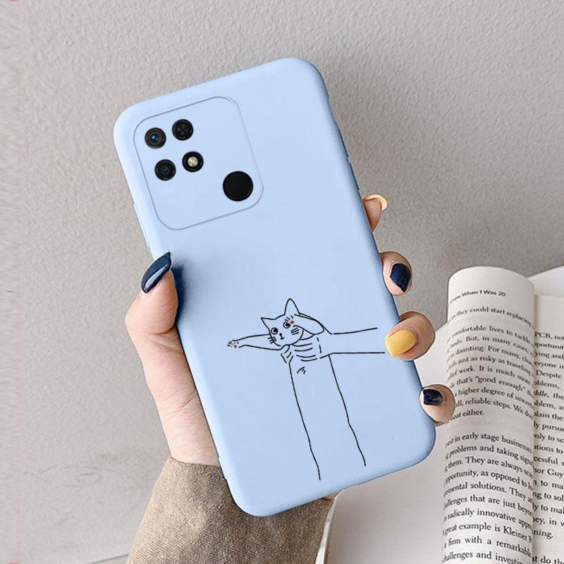 Case For Redmi 10 10C 10A Cute Heart Flower Back Cover Soft Silicone Matte Protective Funda For Xiaomi Redmi 10C Redmi10 Bag