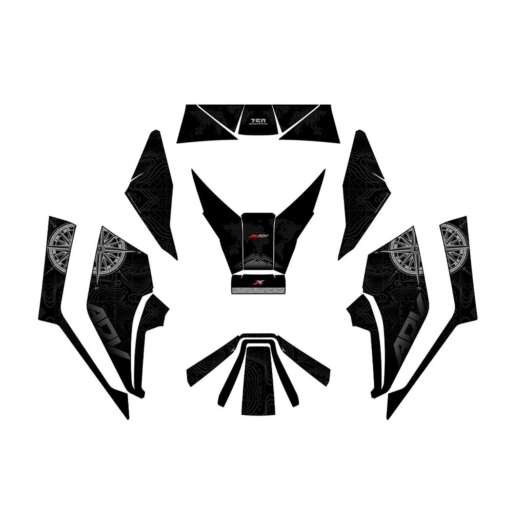 For HONDA X ADV750 2025 Fuel Tank Protection Stickers Kits Of Motorcycle Accessories Gas Fuel Pad Decoration Refit Decals
