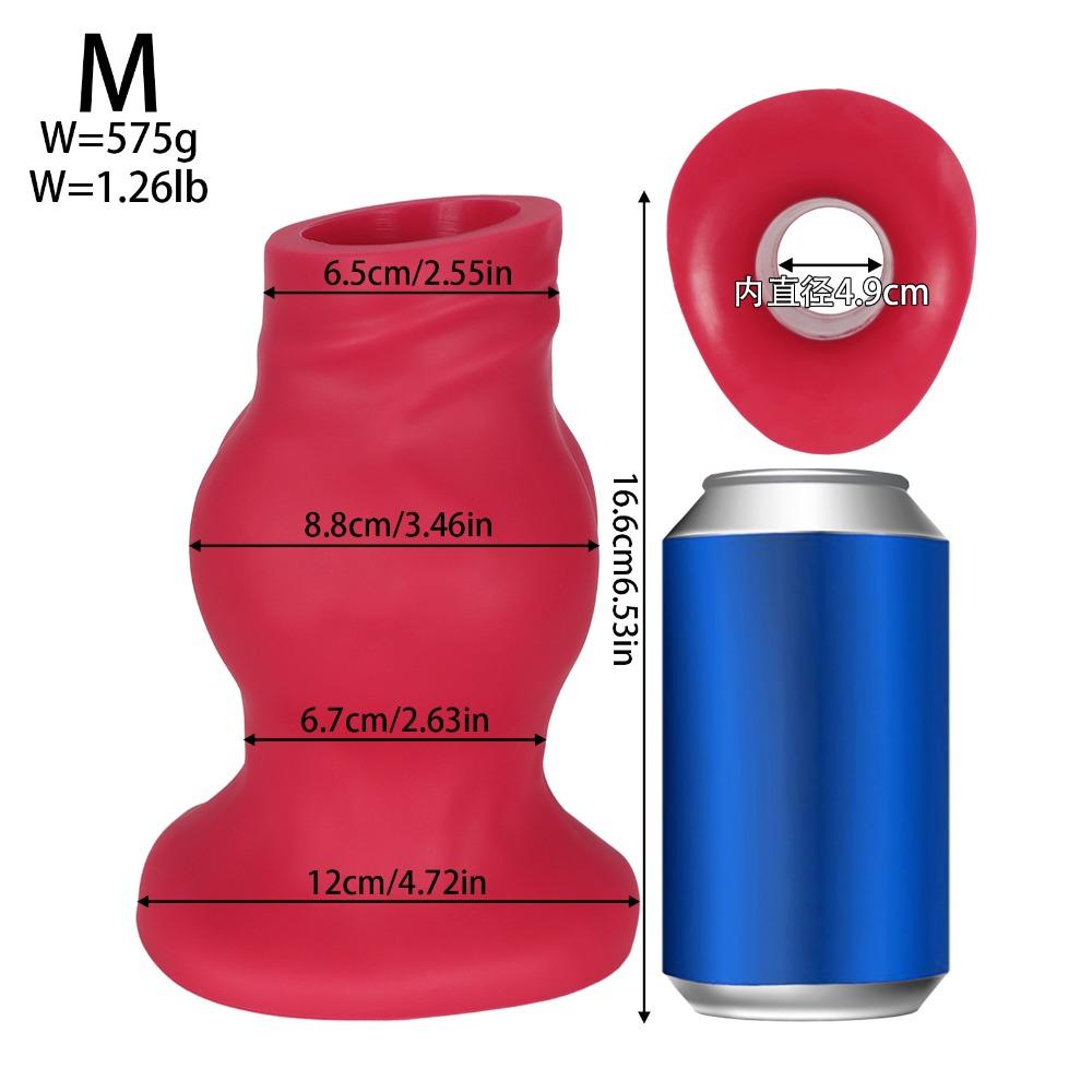 Premium Liquid Silicone Fist Tunnel Butt Plug - Hollow Anal Plug for Stretching, Training & Peeking, Safe Flared Base for Men & Women