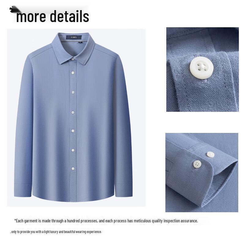 Shanshan Men's Wool Brushed Long-Sleeve Shirt