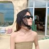 Heart Pattern Triangular Scarf Retro Lace Scarf Versatile Binder Scarf  Women's Accessory