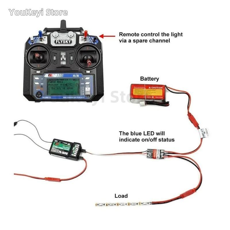 2-20A Hochstrom-Fernbedienung Elektronischer Schalter 3-30V Modellbau Pflanzenschutz RC Drohne Wasserpumpe PWM-Signalsteuerung
