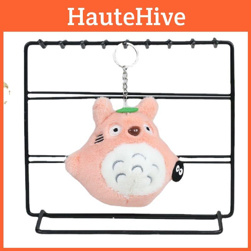 Mini Totoro Plush Toy Soft And Cute Cat Stuffed Animal Keychain Bag Charm**