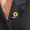 Exquisite Daisy Sunflower Brooch for Women - Elegant Gaokao Gift or Suit Accessory