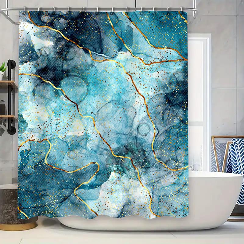 

Luxury Waterproof Shower Curtain With Royal Crown Decor: Durable Fabric For Bathroom Privacy Available In Green Gold Colors (180 W60H190(CM)-1 Pcs