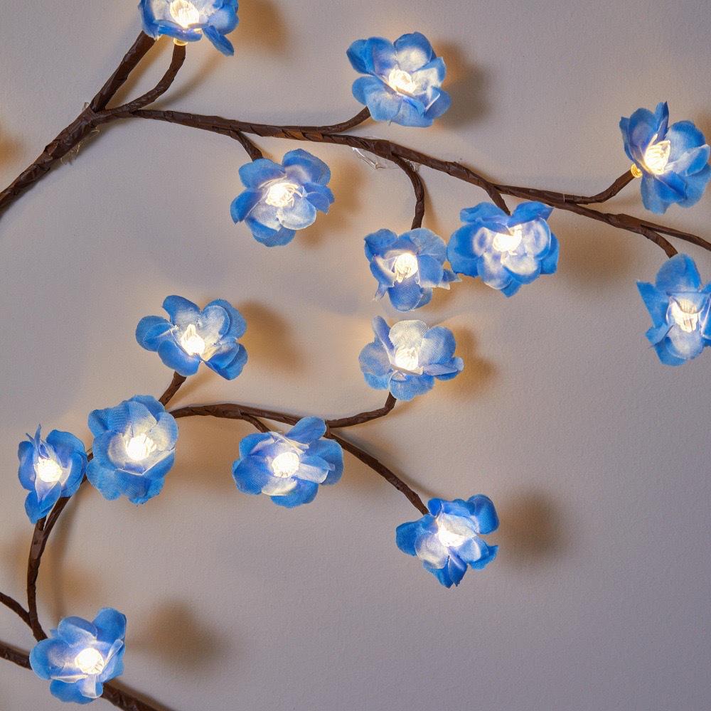 Bendable LED Butterfly Flower Vine Lights for Romantic Indoor Decor