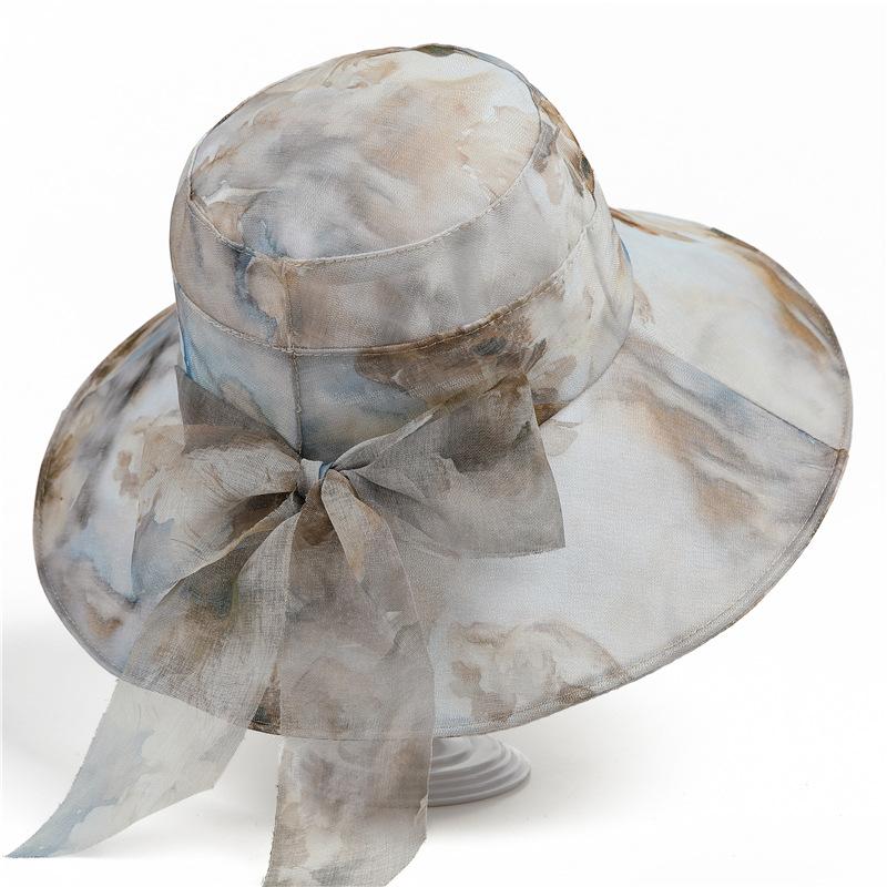 Hat Women's spring summer sun protection visor Thin fashion bucket hat Breathable basin hat