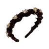 Women Headband Sparkling Rhinestones Decor Anti-slip Teeth Hair Hoop Versatile