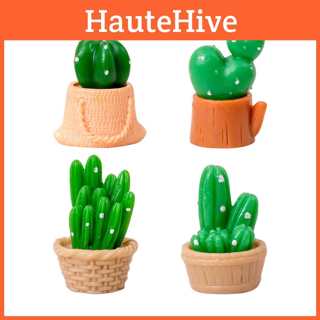 Charming Miniature Resin Cactus For Desk Diy Garden Accessories Cute Plant Decor