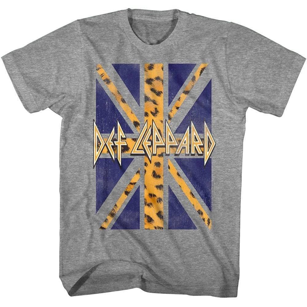 Def Leppard Leopard Union Jack Men s T Shirt 4XL