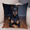 Doberman Pinscher Cushion Cover Both Sided Print Decor Pet Dog Animal Pillow Case for Car Sofa Home Soft Plush Throw Pillowcase