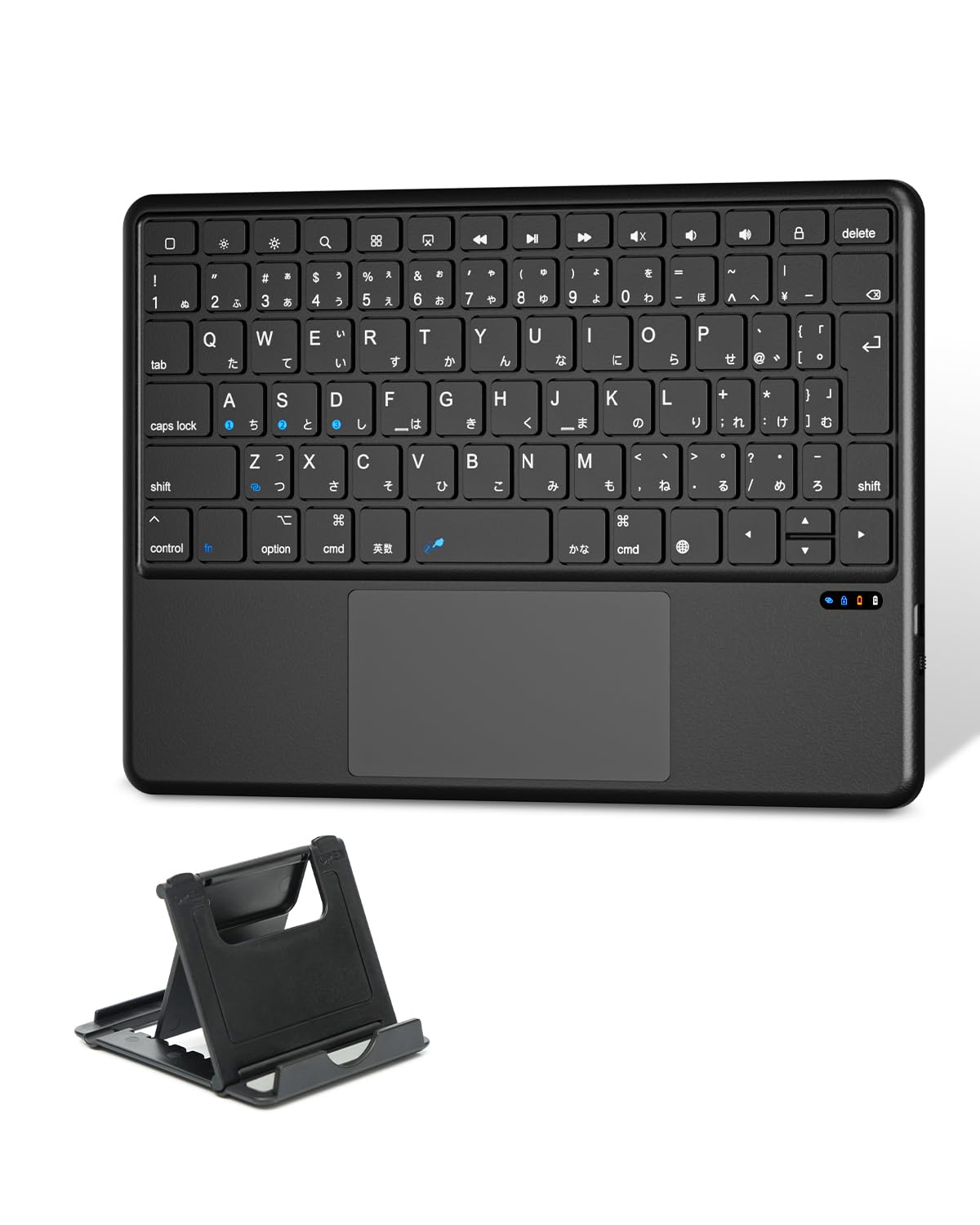 

Saikou Bluetooth Wireless Keyboard, JIS Standard Japanese Layout, Quiet, Slim, Lightweight, with Touchpad, Stand, Compatible with iPad, iPhone, and