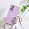 Soft TPU Silicone Lanyard Phone Case For Xiaomi 13T Redmi Note 11 12 13 Pro 5G 11T 13T Pro Poco X5 F6 Pro 11S Crossbody Cover