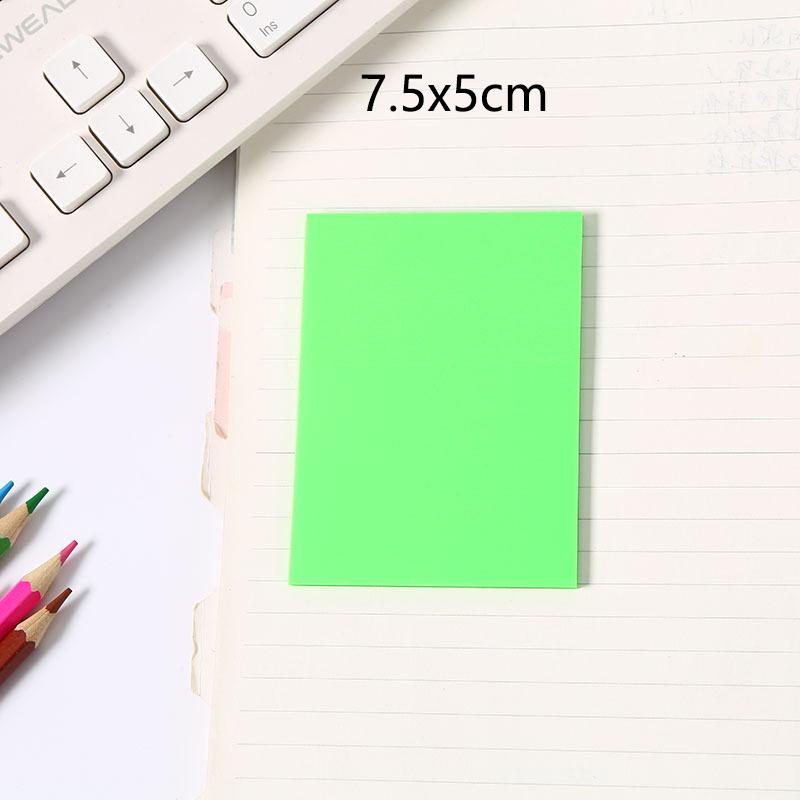 50 Sheets Creative Transparent PET Waterproof Sticky Notes Tear-off Simple Sticky Notes Office Note-taking Labels