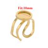 4pcs Stainless Steel 25mm Round Open Ring Cabochon Cameo Blank Tray Base Settings for DIY Rings Jewelry Making Findings Supplies