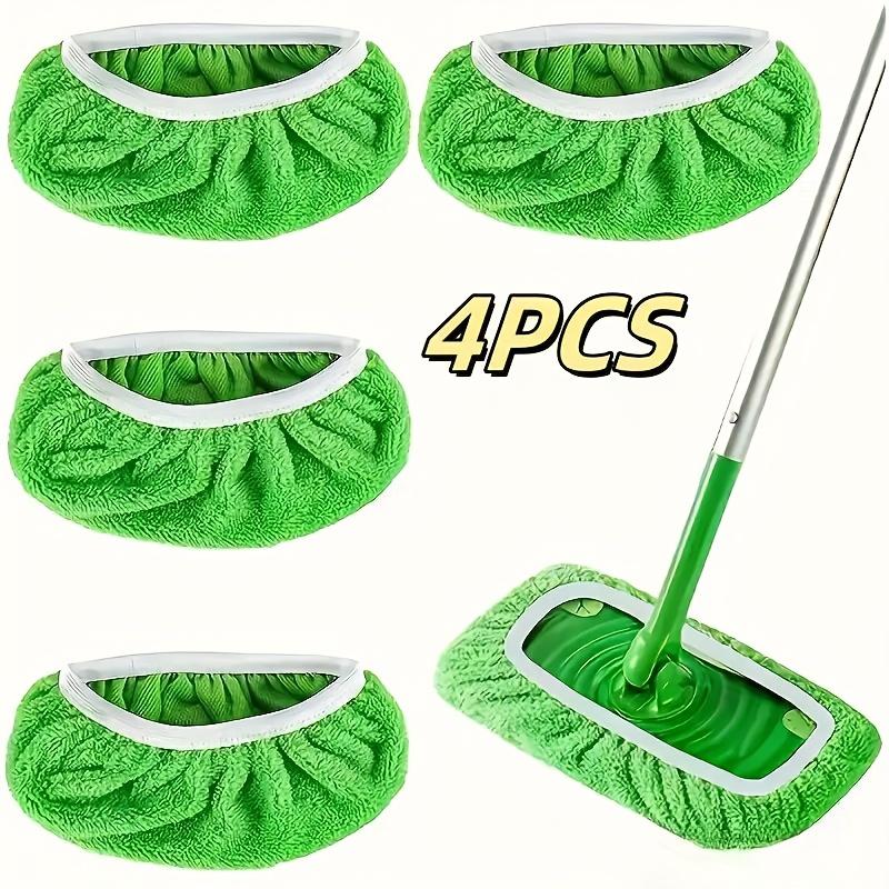 

Reusable Microfiber Mop Pads Replacement Washable Wet Dry Cleaning Cloth for Furniture Floor Window Adjustable Elastic Band