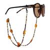 Retro Amber Beaded Glasses Chain for Women Men Trendy Handmade Beads Hangs Mask Sunglasses Lanyard Chain Glasses Decoration