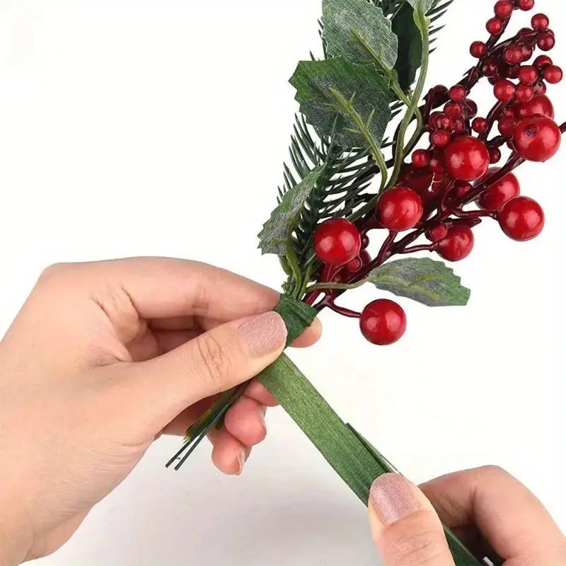 5pcs Green Paper Floral Tape,for Bouquet & Plant Wrapping, DIY Handicraft