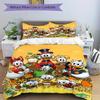 Set Biancheria da Letto Famiglia Duck Tales 3 Pezzi 1 Copripiumino Morbido + 2 Federe, Lavabile in Lavatrice Adatto a Tutte le Stagioni S040