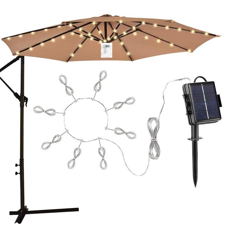 LED String Lights Patio Umbrella Lights Waterproof String Light  Patio Solar Umbrella Light for Outdoor Patio Camping Tent CN