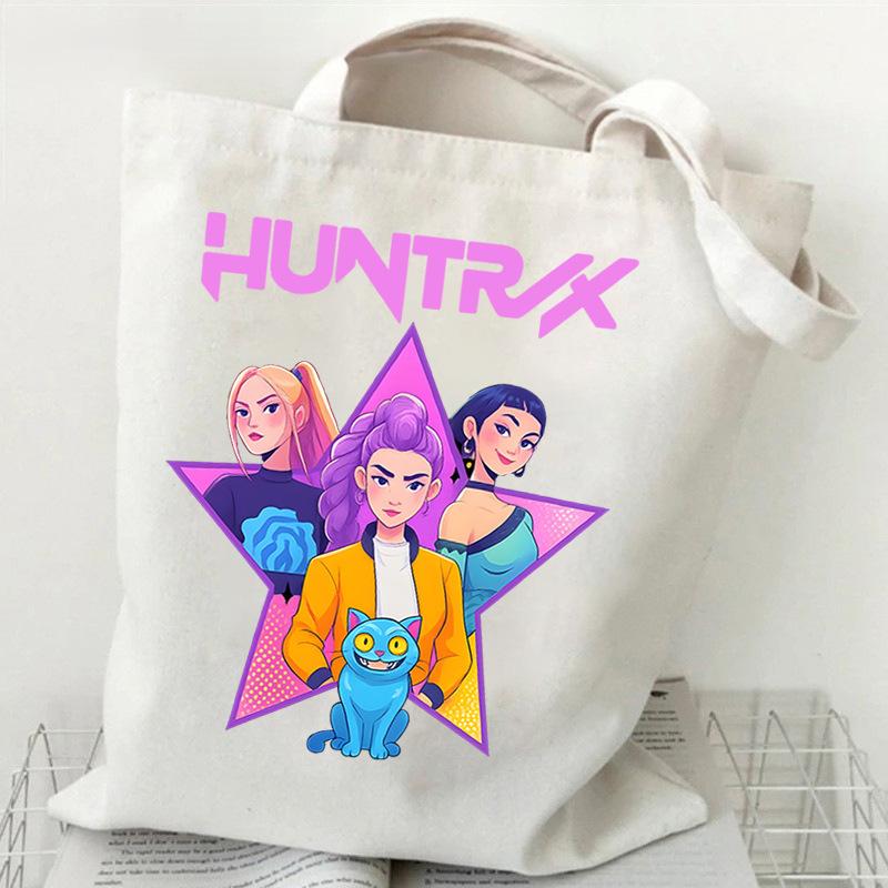 KPop Demon Hunters Student Everyday Versatile Shoulder Bag Fashion Demon Hunters Canvas Bag