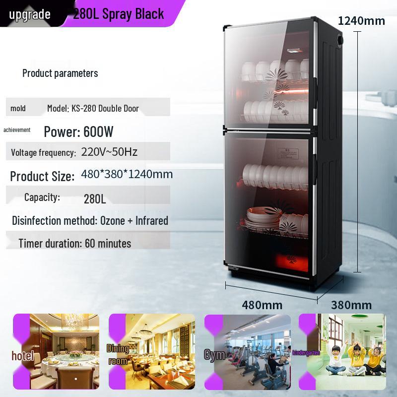 Compact Vertical Dish Drying Cabinet for Tableware and Utensils