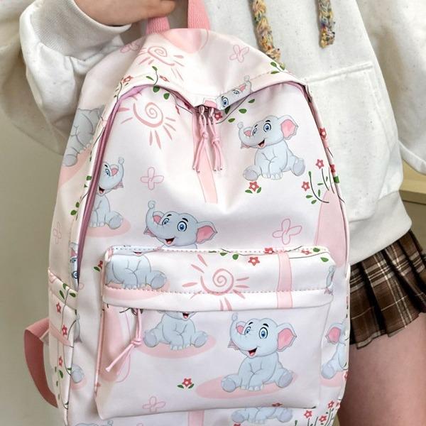 Schoolbag1011 school season summer new high print baby elephant pattern casual fashion backpack