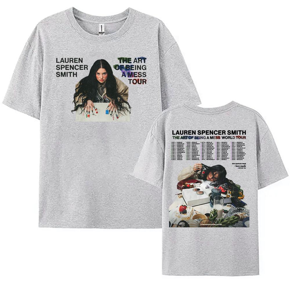 The Art of Being A Mess Tour 2026 Tshirt Lauren Spencer Smith Graphic Tshirt Short Sleeve Female T Shirt Summer Soft Tee