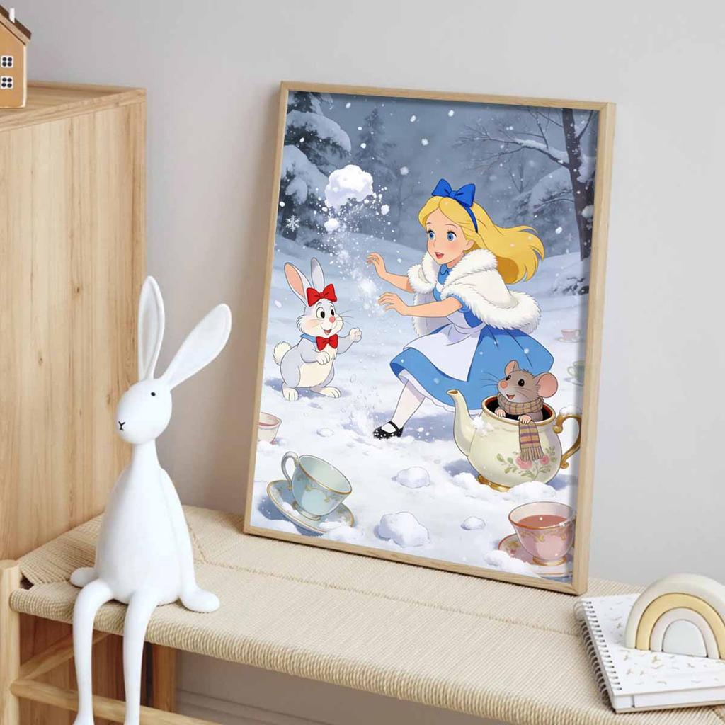 Disney themed diamond painting kit Alice Rabbit Mouse handmade diy5D home decoration gift