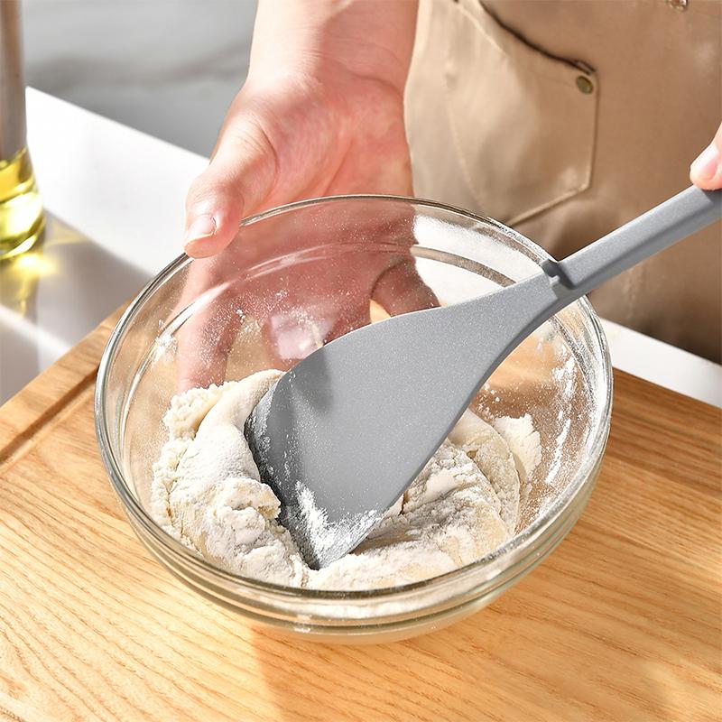 Non-Stick Silicone Spatula Heat-Resistant Wide Flexible Pancake Turner Fried Egg Fish Shovel Scratch-Resistant Kitchen Utensil