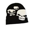 Halloween Skull Knit Beanie Men Women Winter Warm Streetwear Trendy Hat