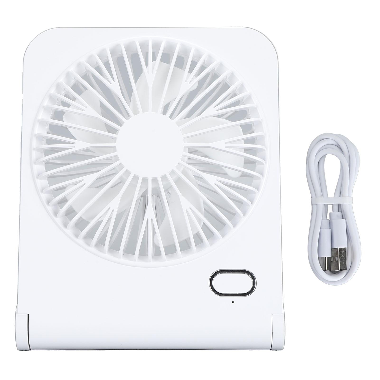 

Настольный вентилятор 3 скорости бесшумный портативный перезаряжаемый вентилятор для автомобиля дома кемпинга White