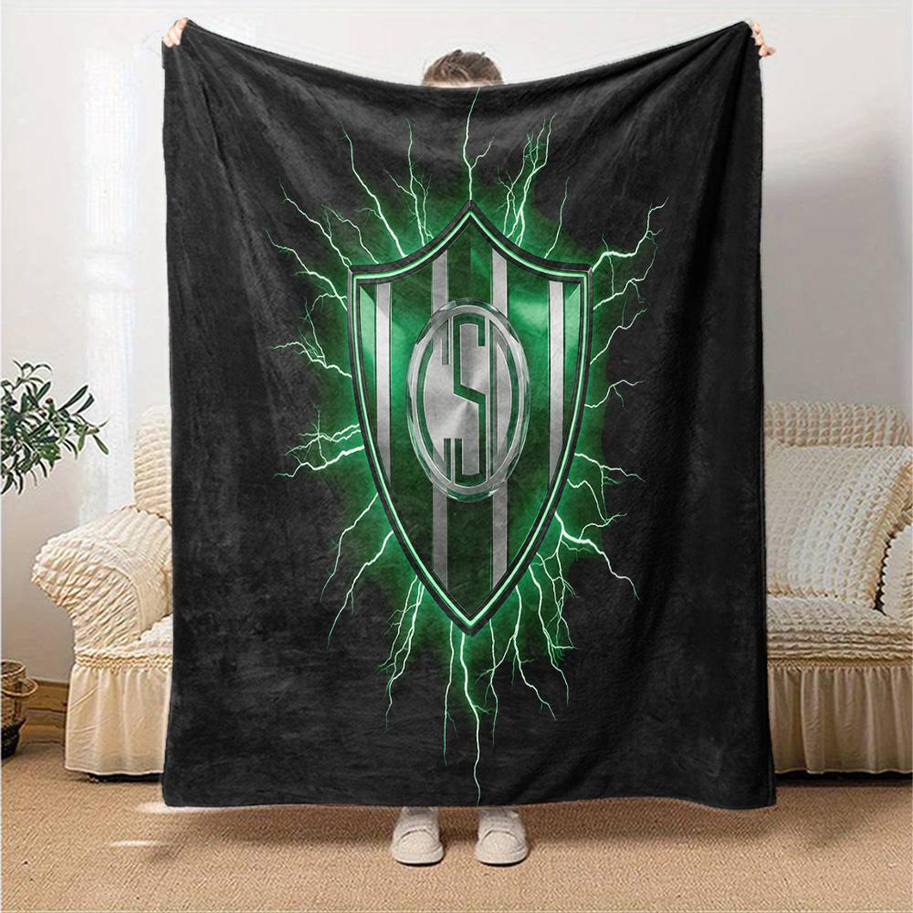 Desamparados Design Flannel Blanket, Soft Polyester, Modern Design, All-Season for Camping, Travel, Gifts for Holidays or Birthdays