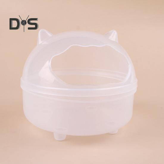 Hamster Bathroom Transparent Hamster Bathtub Hamster Sand Bath Container Small Animals Sandbox Dust Bathtub Hamster Bed for Cage Accessories