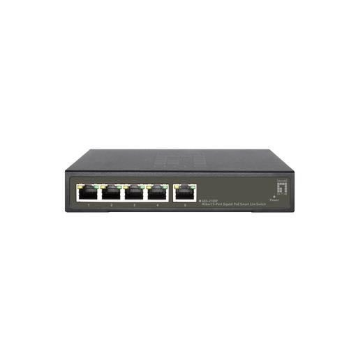 Commutateur réseau géré L2 Gigabit Ethernet - LEVELONE GES-2105P - 5 ports - QoS - Gestion basée sur le web