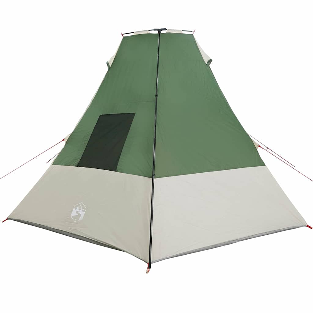 Tipi Tent with Roof and Storage Green 383 x 338 x 217 cm Taffeta