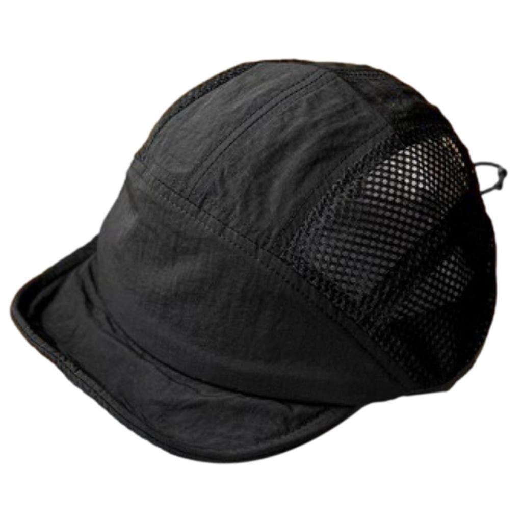 TUISKU Mesh Short Jet Einheitsgröße Kostenlose 5-Panel-Kappe, Schirm, Kappe, Lässig, Angeln, Outdoor, Herren, (JP, Alphabet, Größe, Schwarz)