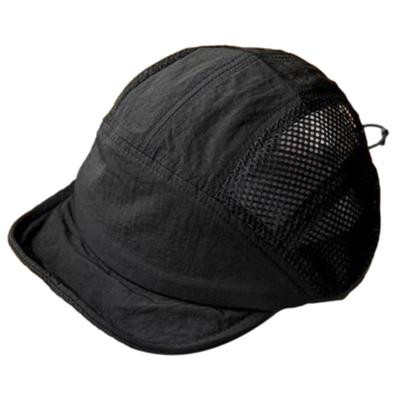 TUISKU Mesh Short Jet One Size Fits All Free 5-Panel Cap, Brim, Cap, Casual, Fishing, Outdoor, Men's, (JP, Alphabet, Size, Black)