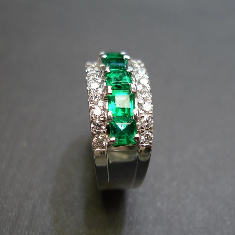Huitan Fashion Luxury Princess Square Green Cubic Zirconia Engagement Proposal Rings for Women Fancy Anniversary Gift Jewelry