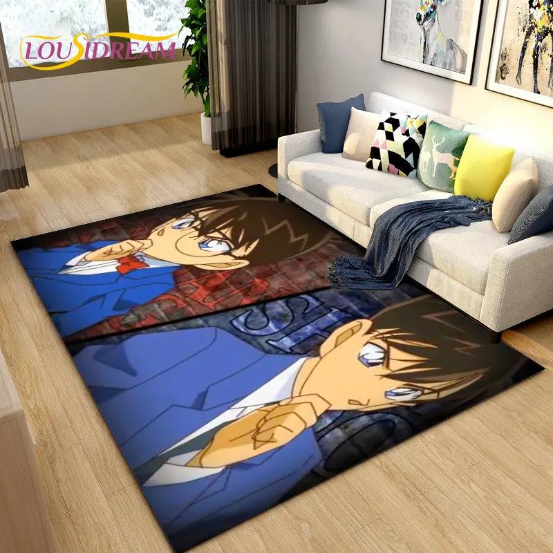 Detective Conan Cartoon Anime Area Rug,Carpet Rug for Living Room Bedroom Sofa Doormat Decoration, Kids Play Non-slip Floor Mat