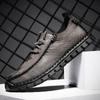 Fashion Outdoors Men's Shoes Men Combat Desert Casual Shoes Zapatos Hombre Genuine Leather Sewing Lace-up Hiking Shoes Leisure Flats