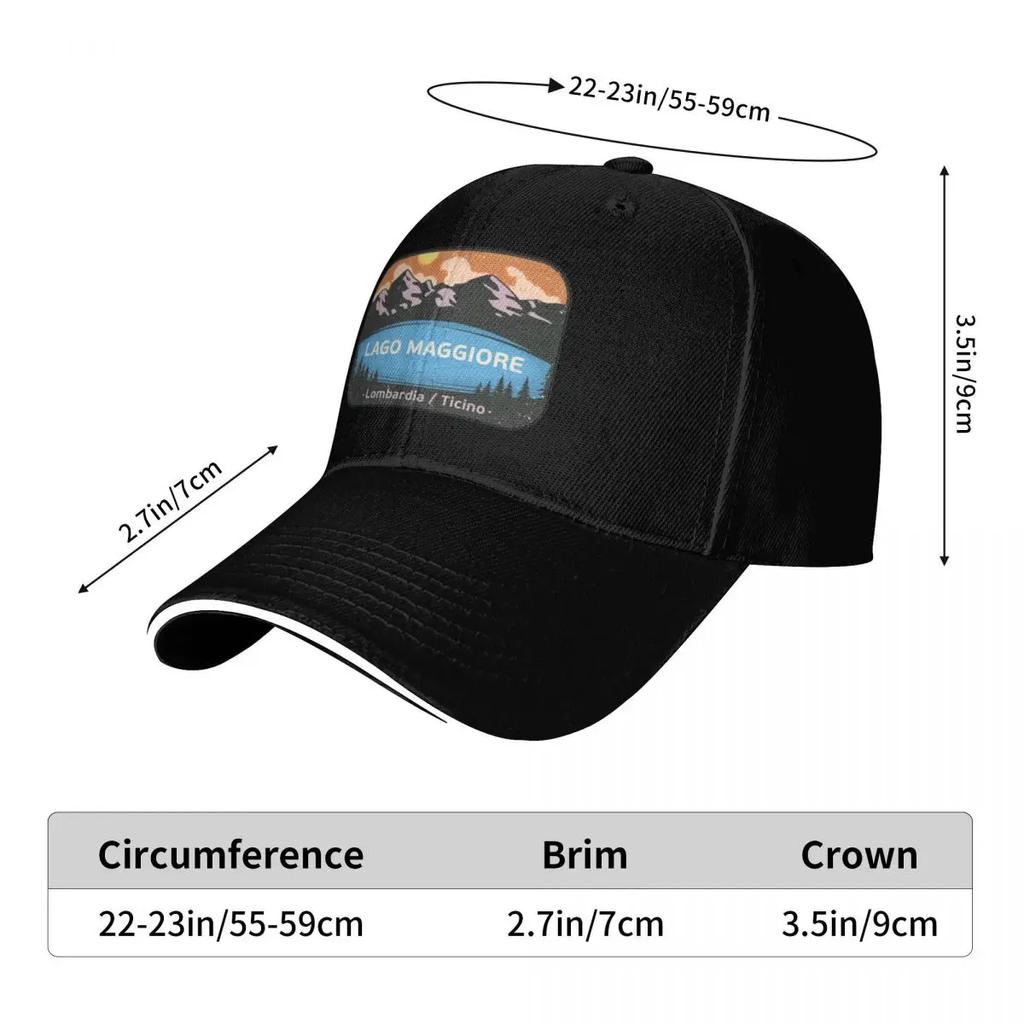 Lake Maggiore, Lago Italy - Switzerland Baseball Cap derby hat foam party Hat Ball Women's Hats For The Sun Unisex's